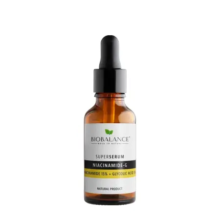 BIOBALANCE Сыворотка для лица с ниацинамидом 15% + гликолевой кислотой 5% / SUPER SERUM NIACINAMIDE-G 30 мл - 1