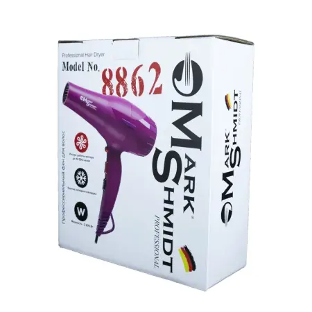 MARK SHMIDT Фен Mark Shmidt Dark Magenta мадже?нта, 2 насадки 2200W - 5