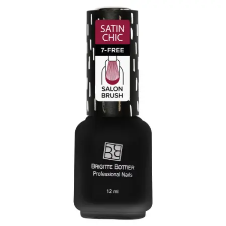 BRIGITTE BOTTIER 150 лак для ногтей матовый, черный / Satin Chic 12 мл - 1