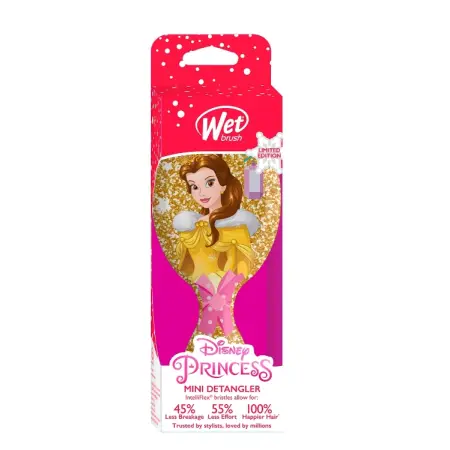 WET BRUSH Щетка для спутанных волос мини, Дисней Бэлль / MINI DETANGLER DISNEY GLITTER BALL BELLE - 4