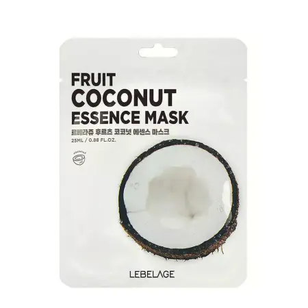 LEBELAGE Маска тканевая для лица с экстрактом кокоса / Lebelage Fruit Coconut Essence Mask 25 мл - 1