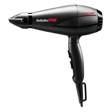 BABYLISS PRO Фен BaByliss Pro BLACK STAR, 2 насадки, 2000Вт - 1