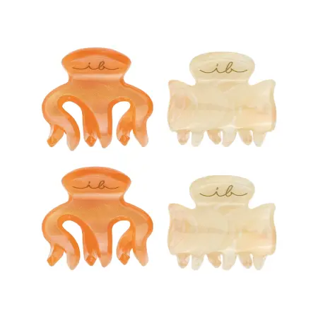 INVISIBOBBLE Заколка-крабик, мини, 4 шт / invisibobble CLIPSTAR Oasis Petit Citrus - 2