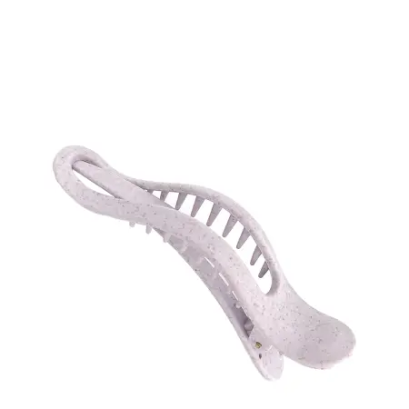 SOLOMEYA Крабик для волос из натуральной пшеницы в форме банана, лиловый / Straw Banana Hair Clip Lilac - 1