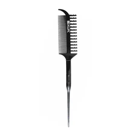 DEWAL PROFESSIONAL Расческа для мелирования с пластиковым хвостиком, черная 25 см - 1