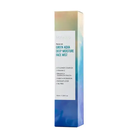 MAKE9 Спрей-мист увлажняющий для лица с экстрактом брокколи 84% / GREEN AQUA FACE MIST 100 мл - 2