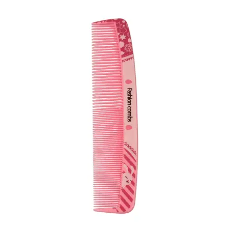 IWOU PROFESSIONAL Расческа комбинированная розовая 22см/AIMEISI - 1