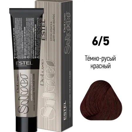 ESTEL PROFESSIONAL 6/5 краска для волос, темно-русый красный / DE LUXE SILVER 60 мл - 2