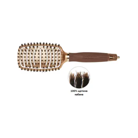 OLIVIA GARDEN Щетка Ceramic+Ion Nano Thermic Flex Boar BR-NT1PC-FLBOA - 3
