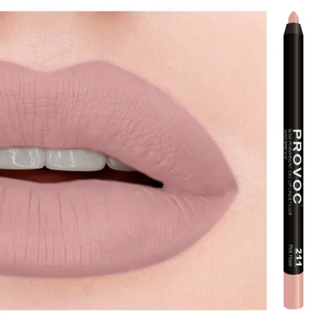 PROVOC Подводка гелевая в карандаше для губ, 211 идеально-нюдовый / Gel Lip Liner Pink Haze 7 г - 2