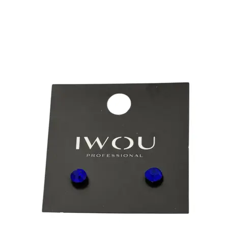 IWOU PROFESSIONAL Серьги гвоздики IWOU индиго 7мм - 1