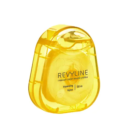 REVYLINE Нить зубная вощеная 840D, нейлон, 50 м, желтая / Expanding - 3
