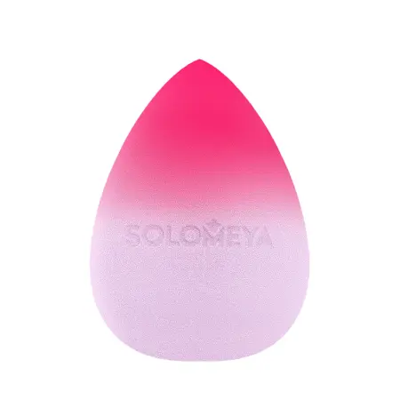 SOLOMEYA Спонж косметический для макияжа меняющий цвет, в упаковке-яйцо / Color Changing blending sponge Purple-pink 1 шт - 2
