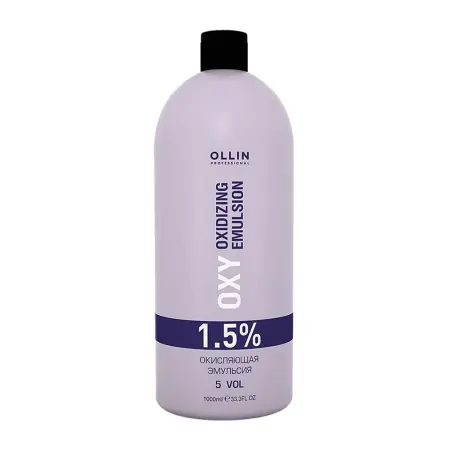 OLLIN PROFESSIONAL Эмульсия окисляющая 1,5% (5vol) / Oxidizing Emulsion OLLIN performance OXY 1000 мл - 1