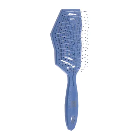DEWAL BEAUTY Щетка продувная Eco-Friendly айсбег с нейлоновым штифтом, голубая - 1