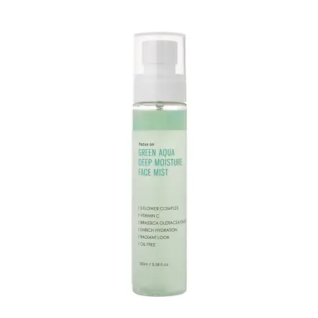 MAKE9 Спрей-мист увлажняющий для лица с экстрактом брокколи 84% / GREEN AQUA FACE MIST 100 мл - 1