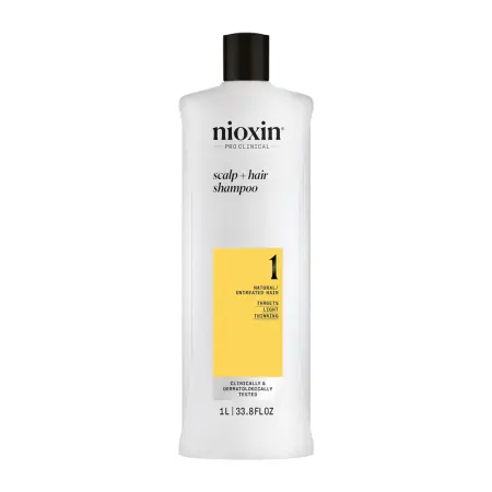NIOXIN Шампунь очищающий для тонких натуральных волос, с намечающейся тенденцией к выпадению, Система 1, 1000 мл - 1