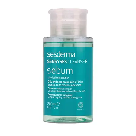 SESDERMA Лосьон липосомальный для снятия макияжа, для жирной и склонной к акне кожи / SENSYSES Cleanser SEBUM 200 мл - 1