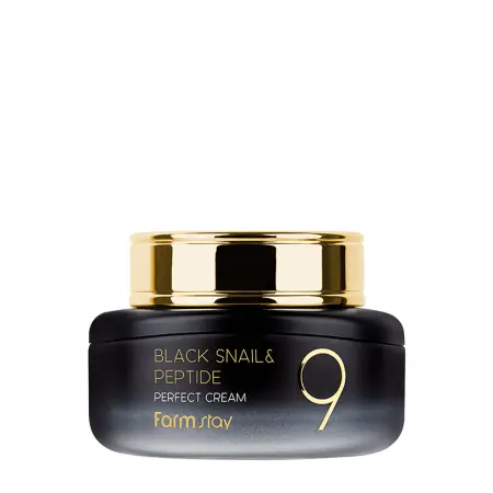 FARMSTAY Крем омолаживающий для лица с пептидами и муцином черной улитки / Black Snail & Peptide9 Perfect Cream 55 мл - 1