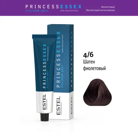 ESTEL PROFESSIONAL 4/6 краска для волос, шатен фиолетовый / ESSEX Princess 60 мл - 2