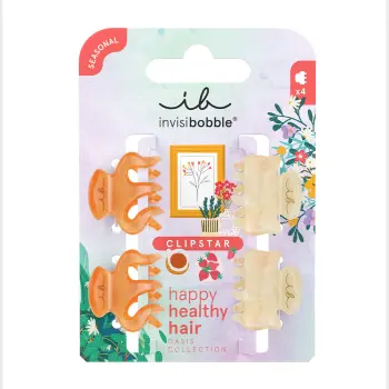 Заколка-крабик, мини, 4 шт / invisibobble CLIPSTAR Oasis Petit Citrus