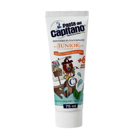 PASTA DEL CAPITANO Паста зубная детская 6+ мятная / Junior Soft Mint 75 мл - 1