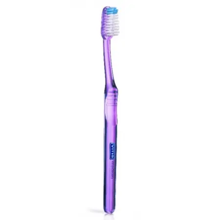 DENTAID Щётка зубная в твердой упаковке Vitis Medium + Зубная паста Vitis Whitening 15 мл - 5