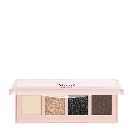 PUPA Палетка теней для век, тон 006 глубокий нюд / VAMP! 4 EYESHADOWS PALETTE 5,2 гр - 1