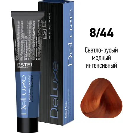 ESTEL PROFESSIONAL 8/44 краска для волос, светло-русый медный интенсивный / DELUXE 60 мл - 2