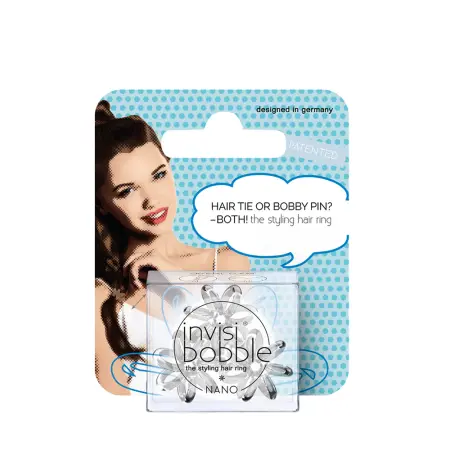 INVISIBOBBLE Резинка для волос / invisibobble NANO Crystal Clear (с подвесом) - 2