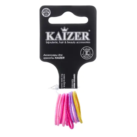 KAIZER Резинка тканевая Колечки, цвет ассорти, 25*2 мм, 10 шт - 2