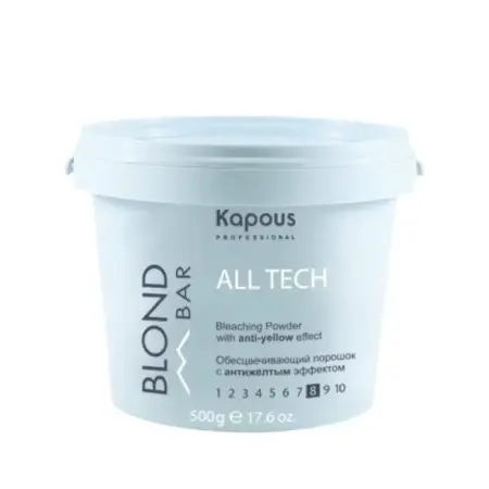 KAPOUS Порошок обесцвечивающий с антижелтым эффектом / Blond Bar All tech 500 г - 4