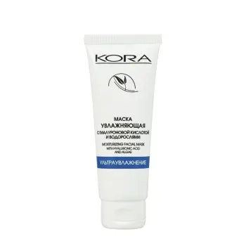 Маска увлажняющая для лица с гиалуроновой кислотой и водорослями / KORA 75 мл