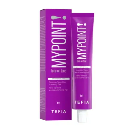 TEFIA 8.1 Гель-краска для волос тон в тон, светлый блондин пепельный / TONE ON TONE HAIR COLORING GEL 60 мл - 2