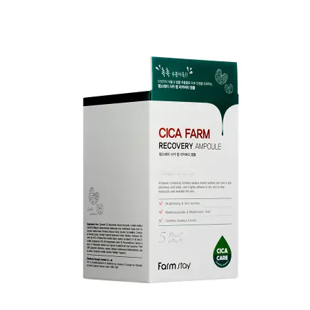 FARMSTAY Ампула-сыворотка успокаивающая для лица с центеллой / Cica Farm Recovery Ampoule 250 мл - 2