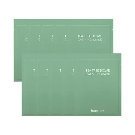 FARMSTAY Маска тканевая интенсивно успокаивающая для лица с чайным деревом / Tea Tree Biome Calming Mask 10*25 мл - 3