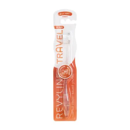 REVYLINE Щётка зубная, красный персик / S4000 Travel Glass - 1