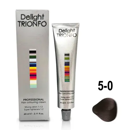 CONSTANT DELIGHT 5-0 крем-краска стойкая для волос, светло-коричневый натуральный / Delight TRIONFO 60 мл - 2