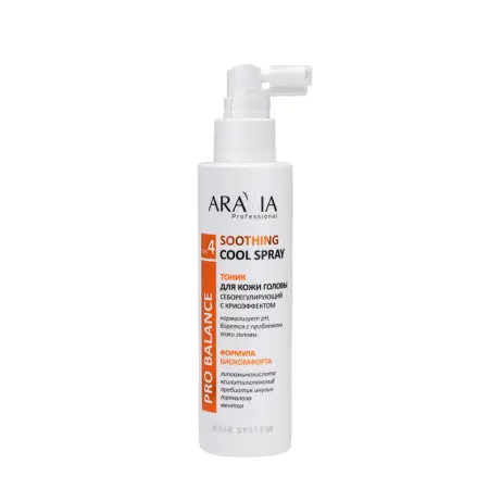 ARAVIA Professional Тоник для кожи головы себорегулирующий с криоэффектом Soothing Cool Spray, 150 мл - 1