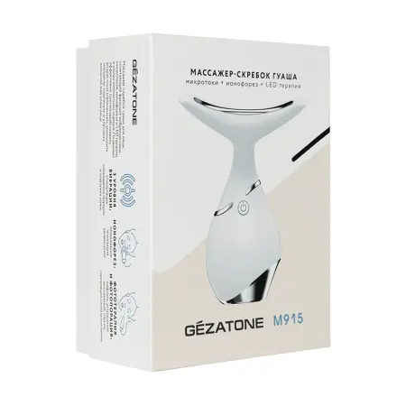 GEZATONE Массажер-скребок гуаша и микротоки для лица m915 - 5