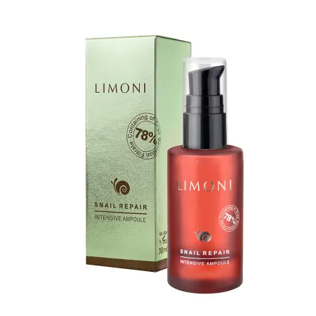 LIMONI Сыворотка для лица восстанавливающая с экстрактом секреции улитки / Snail Repair Intensive Ampoule 30 мл - 4