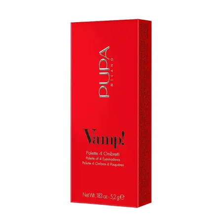 PUPA Палетка теней для век, тон 004 яркая слива / VAMP! 4 EYESHADOWS PALETTE 5,2 гр - 2