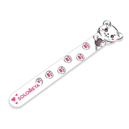 SOLOMEYA Пилка для натуральных и искусственных ногтей 180/220 Игривый котенок / Playfil Kitten Nail File - 2