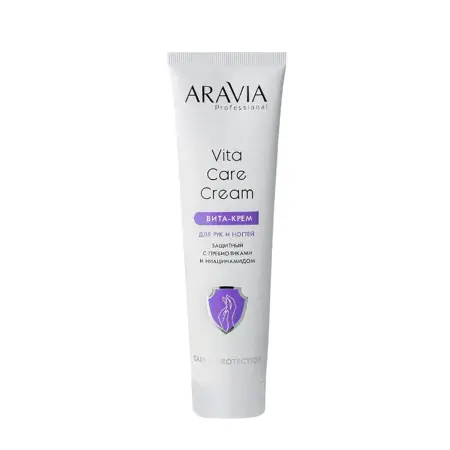 ARAVIA Professional Вита-крем для рук и ногтей защитный с пребиотиками и ниацинамидом / Vita Care Cream 100 мл - 1