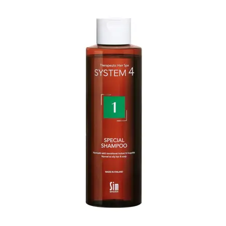 SIM SENSITIVE Шампунь терапевтический №1 для нормальной и жирной кожи головы / SYSTEM 4, 250 мл - 1