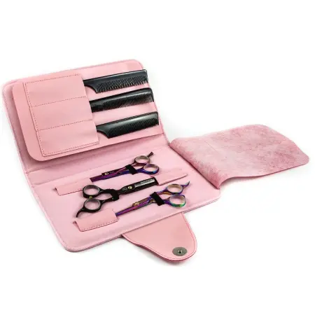MIZUKA Чехол для парикмахерских ножниц, 11 предметный LC-SK5099/3 pink - 3