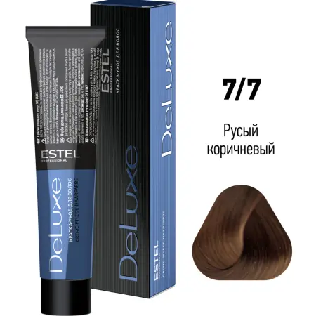 ESTEL PROFESSIONAL 7/7 краска для волос, русый коричневый / DELUXE 60 мл - 2