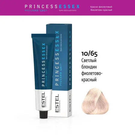 ESTEL PROFESSIONAL 10/65 краска для волос, светлый блондин розовый (жемчуг) / ESSEX Princess 60 мл - 2