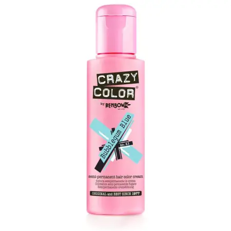CRAZY COLOR Краска для волос, жемчужно-голубой / Crazy Color Bubblegum Blue 100 мл - 2