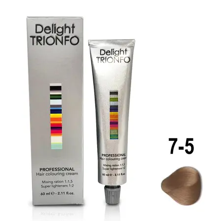 CONSTANT DELIGHT 7-5 крем-краска стойкая для волос, средне-русый золотистый / Delight TRIONFO 60 мл - 2